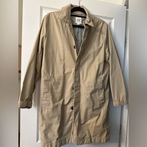 Men’s GAP Trench Coat Size M Khaki